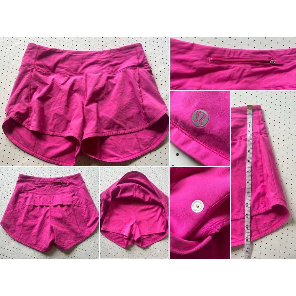Lululemon Speed Up Running Skort Womens 6 Pink Athletic Tennis Golf Skirt Shorts